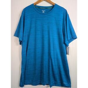 Tek Gear Dry Tek Men's T-Shirt Athletic Tee Marled Xtreme Blue Size XXL NWT
